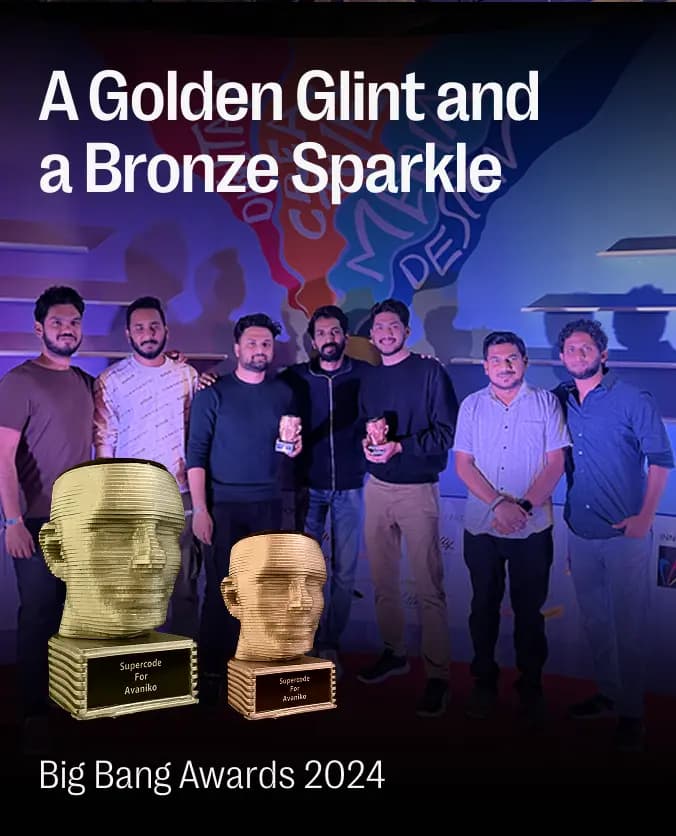 The Supercode team with its Big Bang Awards trophies